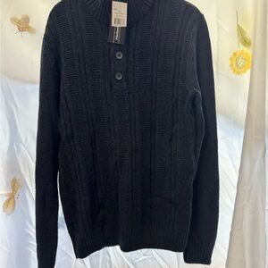 Method Men's Black Turtleneck Sweater